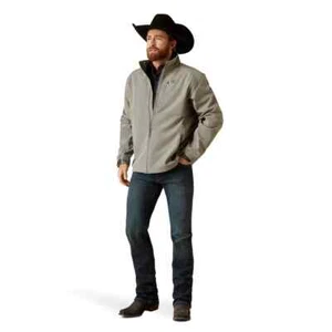 Ariat Men's Logo 2.0 Jetty Grey Soft-shell Jacket - Picture 1 of 3