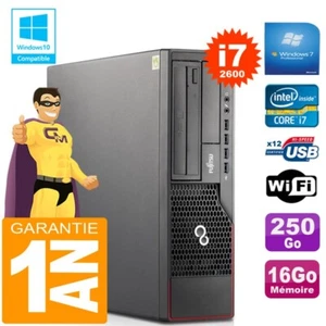 PC Fujitsu Esprimo E700 E90+ SFF Core I7-2600 RAM 16Go Disque 250 Go Wifi W7 - Foto 1 di 1