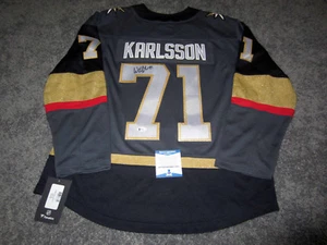 WILLIAM KARLSSON Vegas Golden Knights SIGNED Autographed JERSEY w/BAS COA New M - Picture 1 of 3