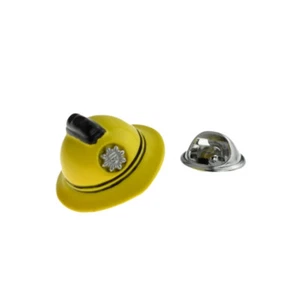 Yellow Firemans Firefighter Helmet Lapel Pin Badge - X2AJTP824 - Picture 1 of 1
