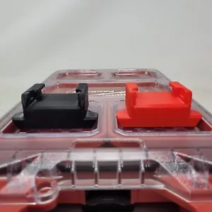 Fits Milwaukee Packout Single M18 Battery Holder Red Black 6 of Each Organizer - Picture 1 of 10
