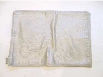 Pottery Barn  set of 4 silver metallic placemats NEW Linen & cotton Holiday - Image 1 of 4