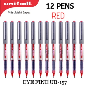 12 X UniBall MITSUBUSHI JAPÓN Ojo Fino UB-157 RollerBall Pen 0,7 mm, TINTA ROJA - Imagen 1 de 4