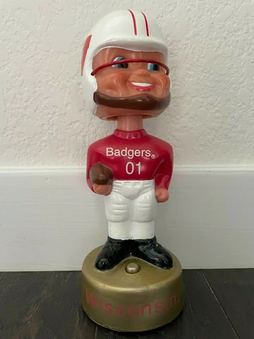 Wisconsin Badgers Football Musical Bobblehead Plays "On Wisconsin" & Cheer 8'' Cover