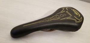 Vintage  Selle Italia Nitrox Saddle Seat Black w/ Yellow MTB BMX Road HTF - Picture 1 of 10