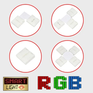 SmartLight 4 pines RGB LED tira recta/L/T conectores sin soldadura SMD 2835 5050 - Imagen 1 de 7
