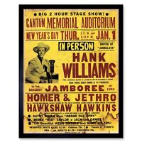 MUSIC CONCERT ADVERT HANK WILLIAMS NEW YEAR JAMBOREE USA POSTER 30X40 CM 12X16 I