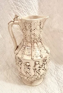 Vintage German Styled Relief Stein Pitcher w/Seasons On Sides Beer Drinkware - Picture 1 of 10