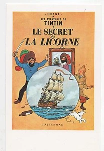 Tintin The Secret of the Unicorn Postcard. ARNO 1984. 11.5 x 18 cm, 2 flaps - Picture 1 of 1
