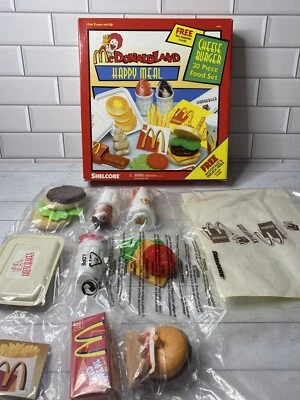 Vintage 1997 Shelcore McDonald's Cheeseburger Happy Meal 30 Piece Food Set New - Image 1 of 4