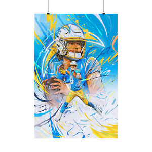 Justin Herbert | LA Chargers | POSTER | Sports Wall Art | Gift for Him