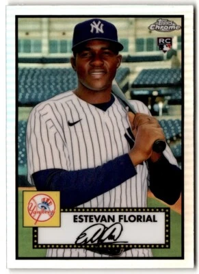 2021 Topps Chrome Platinum Ann. Refractor Estevan Florial Rookie #71 New York - Image 1 of 2