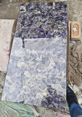 Amethyst Buy Top Table, Random Amethyst Stone Table Counter Table Slab Home Deco - Image 1 of 2