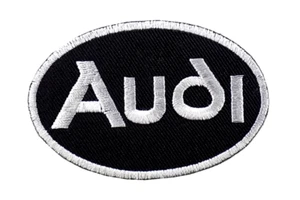 AUDI EMBROIDERED PATCH IRON/SEW ON 3-1/8'' x 2" QUATTRO TT A8 Q7, R10 TDI RACING - Foto 1 di 2