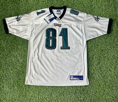 Camiseta deportiva para hombre Reebok Terrell Owens Philadelphia Eagles #81 blanca nueva con etiquetas talla L Foto 1 de 4