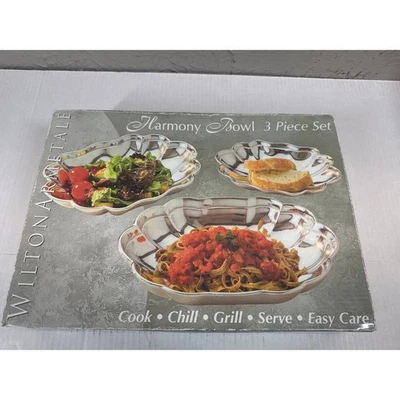 Wilton Armetale Harmony Bowl 3 Piece Set #150394 NIB - Image 1 of 4