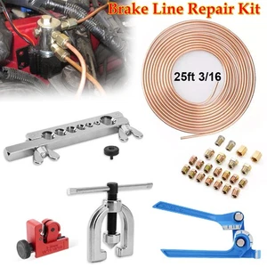Kit de accesorios de 22 tuercas para reparación de tuberías de línea de freno 3/16 25 pies herramientas de quema de tuberías de cobre - Imagen 1 de 13
