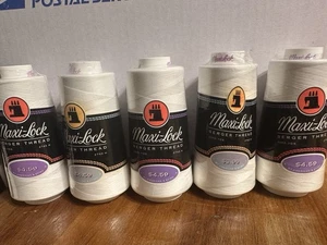 Lot of 5 NIP Maxi-Lock All-Purpose Spun Polyester Serger Thread 3000 Yd Cones - Picture 1 of 1