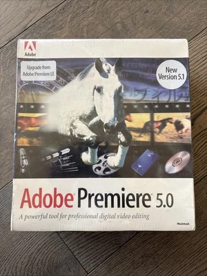 Adobe Premiere 5.0 / 5.1 CD-ROM For Macintosh - NEW SEALED - Image 1 of 4