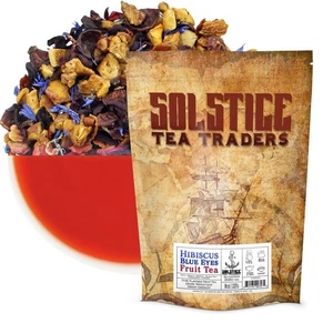 Hibiscus Blue Eyes Loose Leaf Herbal Tea 8oz Bag, Caffeine-Free - Picture 1 of 10