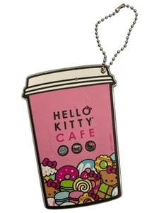 Hello Kitty Cafe Sanrio Bag Charm Tea Coffee Cup Shape 3.5x2.25” - Picture 1 of 3