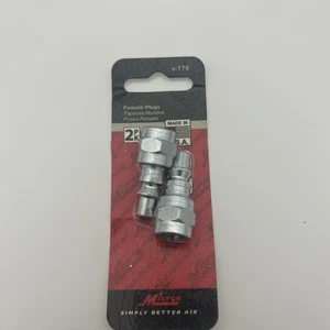 Milton S778 1/4" F NPT plug style A card of 2 NEW SEALED - Picture 1 of 2