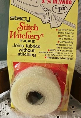 Vintage Stacy Stitch Witchery Hem Fusible Web Tape Opened Original Packaging - Image 1 of 4