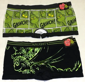 Two Diff Dr Seuss How The Grinch Stole Christmas Underwear New! NWT Boys Large 7 - Picture 1 of 2