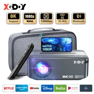 8K HD Projector 4K Native 1080P 600ANSI 5G WiFi Video Home Theater Cinema HDMI - Picture 1 of 55