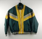 Once Again Men's Green And Yellow Zip Up Jacket - Size Xl