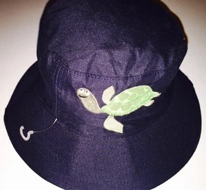 Gymboree Reversible Turtle Print Bucket Hat 0-12 Mont Beach Navy - Picture 1 of 4