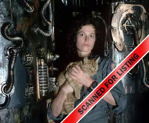 Sigourney Weaver with JONESY the cat ALIEN 8X10 COLOR PHOTO #7137 - Picture 1 of 1