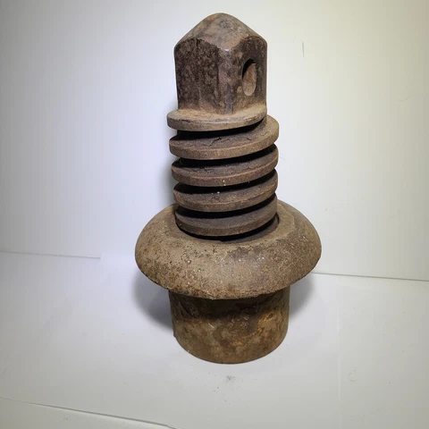 12" Antique Cast Iron Flush Mount Jack Screw Post Legs Cover