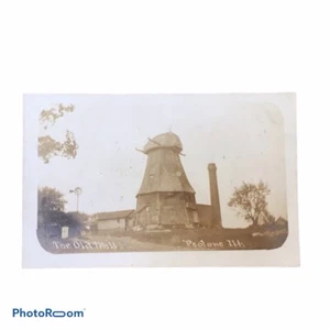 Real Photo Postcard RPPC - The Old Mill - Peotone Illinois PC-1 - Picture 1 of 2