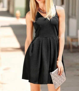 Buffalo Kleid mit Falten, schwarz , Gr. 38 - Bild 1 von 4
