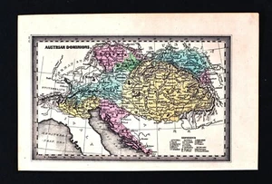 1834 Carey Map Austria Hungary Italy Vienna Budapest Bohemia Croatia Europe EU - Picture 1 of 2