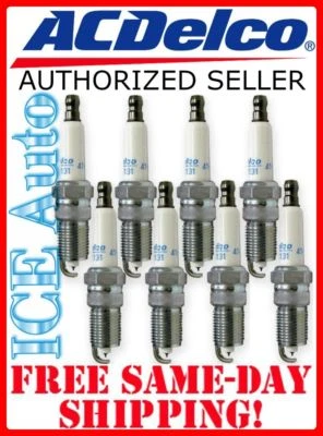 Set of 8 AC Delco Iridium Spark Plugs 41-110 12621258 - Image 1 of 2