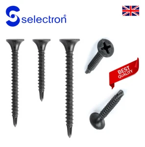 Selbstbohrende Schrauben Senken schwarz Metall Befestigung Fenster Dach 3,5x25/35/45 - Bild 1 von 5