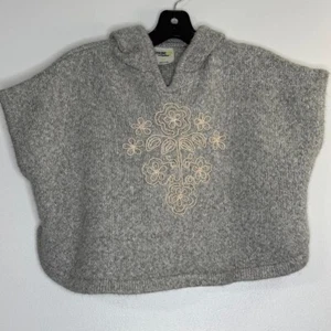 OshKosh Genuine Kids Gray Size 3T Girls Embroidered Poncho - Picture 1 of 5