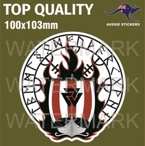 VALKNUT VIKING COMPASS PROTECTION RUNES STICKER VEGVISIR TALISMAN VIKING STICKER - Picture 1 of 1