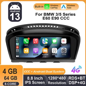 Für BMW 5er E60 E90 CCC Carplay Android 13 Autoradio 8 Core 4+64G 4G LTE GPS 4G - Bild 1 von 18