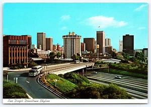 San Diego's Downtown Skyline California Interstate Highway 5 Vintage Postcard - Picture 1 of 2
