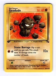 Geodude 47/62 Fossi 1ª Edición Común Regular 1999 WOTC Pokemon TCG LP/NM - Imagen 1 de 2