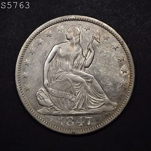 1847-O Liberty Seated Half Dollar "AU+" *Free SH After 1st Item* - Picture 1 of 2