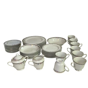 39Pc Sango Regency Collection Fine Ivory China Set Madison Lotus Flower Pattern - Picture 1 of 12