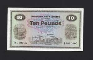 NORTHERN IRELAND 10 Pounds 1988, Northern Bank, Fresh UNC, Print Error P-189f - Picture 1 of 2