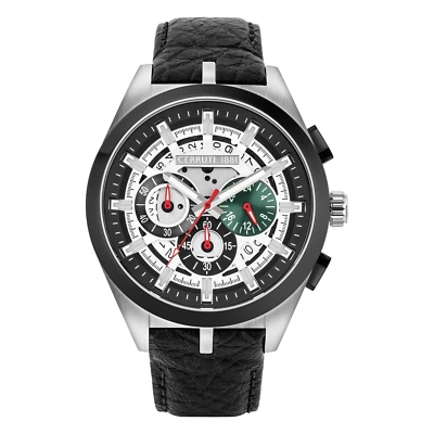 Cerruti 1881 Veliero Chronograph Day/Date Leather Strap Men's Watch CRA28302 - Image 1 of 4
