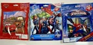 Puzzle On The Go Lot Of 3 Cars , Avengers And Spiderman - Picture 1 of 8