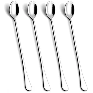9.5-Inch Long Handle Spoon, Ice Tea Spoons, Ice Cream Spoon Long Coffee Set of 4 - Picture 1 of 6