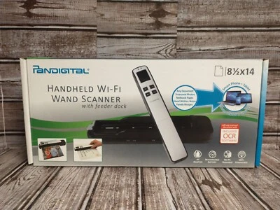 NEW Pandigital Handheld Wi-Fi Wand Scanner S8X1103 w/ Feeder Dock Black LOOK!! - Image 1 of 4